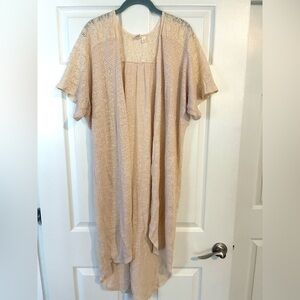 Anthropologie - Light Beige Knit Duster Cardigan - Size L - Worn twice